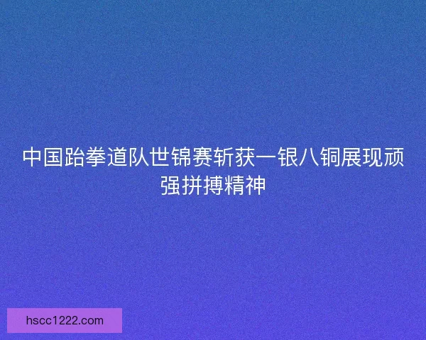 中国跆拳道队世锦赛斩获一银八铜展现顽强拼搏精神 中国跆拳道队世锦赛斩获一银八铜展现顽强拼搏精神